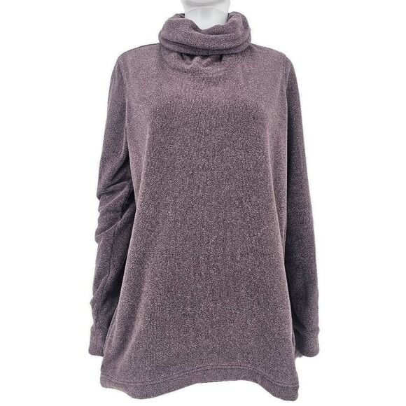 Nike Funnel Neck Fleece Pullover Jacket Purple L - Picture 1 of 6